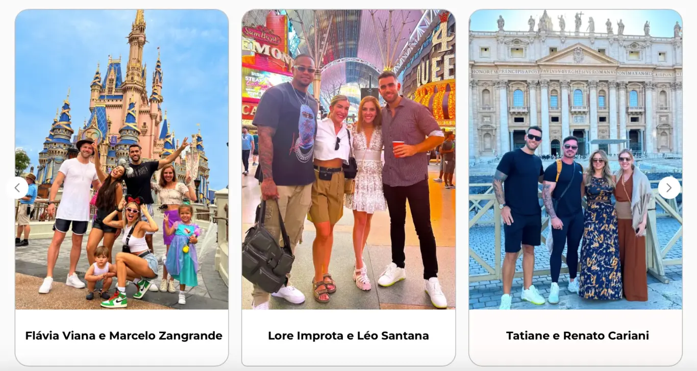 Famosos que já viajaram com a Vou de Dicas Famosos que já viajaram com a Vou de Dicas